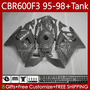 Corpo para Honda CBR-600 CBR 600 CBR600 F3 FS CC 600F3 97 98 95 96 64No.278 600FS CBR600F3 600cc 1995-1998 Gloss Cinzento Bodywork CBR600FS 1997 1998 1995 1996 Fairing OEM