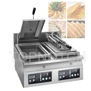 220V Electro Termal Automatic Fried Dumpling Machine Single Head Nonstick Pan Snack Bar Mat Hem Kök Elektriska apparater