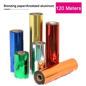 4CM Width*120Meter/ Holographic Gold Foil Rolls Leather Paper Hot Foil Stamping Paper Heat Transfer Anodized Gilded Paper Free Shipping