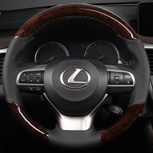 Dla Lexus RX300 ES300H NX200 UX260 DIY dostosowane specjalne skórzane imitację brzoskwiniową samochodową wewnętrzną pokrywę kierownicy