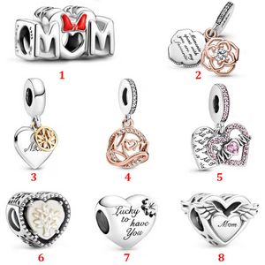 Pan Designer Jewelry 925 Silver Armband Charm Bead Fit Pandora Angel Pendant Slide Armband Pärlor Europeiska stil Charms pärlstav Murano