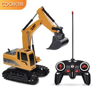 RC Escavatore Bulldozer Giocattolo 1:24 Camion Gru Veicolo elettrico RTR Regalo per bambini Mini Telecomando Lega Plastica Ingegneria Discarica per auto 220315