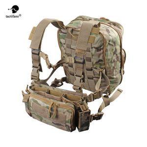 Flatpack D3 Plus Backpack Hydration Chest Rig Vest Armor Rifle AK M4 Hanger Utility Belly Pouch Hiking Hunting Army Bag Unisex Q0721