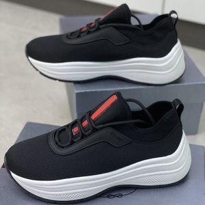 Luxury Designer Men Shoes ToBlach Technical Knit Sneakers Platform Trainer Socks Boots Gummi Mesh Tyg Breatble Runner Sneaker med Box No295