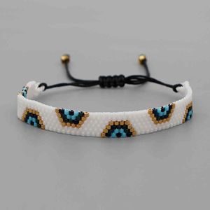 Go2boho Lucky Evil Bracciale ispirato ai gioielli Miyuki Braccialetti con perline per le donne Gioielli unici Ins Occhio turco Pulseras