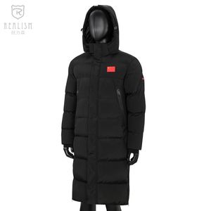 Giacche da uomo Cappotto casual a bolle con cappuccio invernale con logo personalizzato per giacca imbottita lunga da genitore per la famiglia
