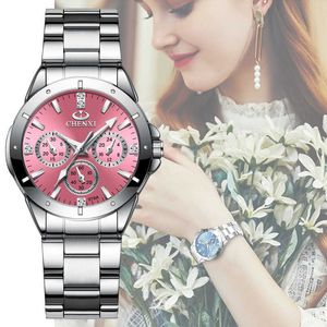 CHENXI 019A Women Fashion Luxury Watche's Quartz Wristwatches Ladies Dial Clock Waterproof Reloj Mujer 210616
