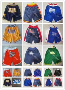 Toppkvalitet Herr Basket Shorts Just Don Sport Shorts Hip Pop Byxa Med Pocket Dragkedja Sweatpants Blå Vit Svart Röd Rosa Sydda Baseball Byxor