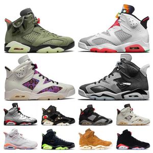 Top High Quality Men Boots Shoes 6 Jumpman Hare 6s Trainers Smoke Grey Hommes CNY Champion Denim Sports Sneakers Size EUR 40-47