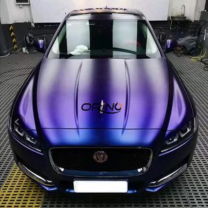 Matt Diamond Satin Chameleon Purple to Red Vinyl Sticker Adhesive Car Wrap Foil Film with Air Release