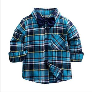 Boys Shirts Long Sleeve Toddler Plaid Shirt For Kids Spring Autumn Children Clothes Casual Shirts Tops