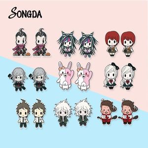 Stud Japan Anime Danganronpa V3 Acryl Oorbellen Cartoon Personages Print Epoxy Mooie Sieraden Verjaardag Geschenken Jongen Meisje