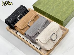 Design bolsa de ombro senhoras bracelete saco de couro senhoras marmont de alta qualidade quad quilted mensageiro saco
