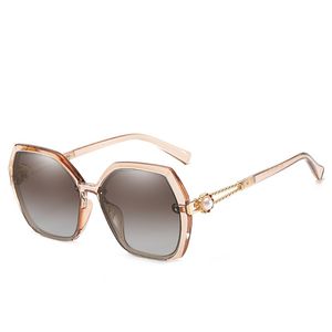 Pearl Ins Frame Women UV Cream Beof Polarising Classic Vintage Luxury Solglasögon Designer Ny Big Fashion Aqlpm