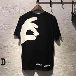 Arrival Brand Clothing Short Knitted O-neck Off Casual T Shirt Men Hip Hop Printing Leisure Cotton Tshirt Homme Sale 210716