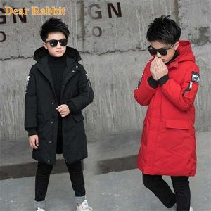 Roupas de meninos jaqueta de inverno crianças roupas aquecer aquecido casaco com capuz de algodão impermeável engrossar outerwear crianças parka 211203