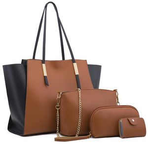 Мода Trend сумочка BAT дизайн женской сумки простые цвета сопоставляющие PU три частей повседневные сумки на плечо