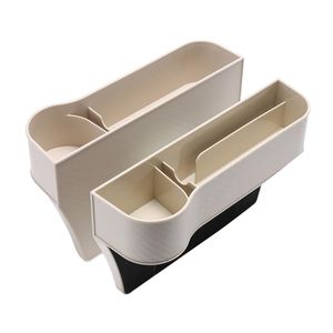 Wholesale side cup holder for car for sale - Group buy Car Organizer Console Side Pocket ABS Seat Filler Durable With Cup Holder Multipurpose Portable Easy Install Storage Box