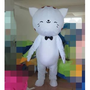 Halloween white cat Mascot Costume High Quality Cartoon animal Anime theme character Carnival Unisex Adults Outfit Christmas Birthday Party Dress