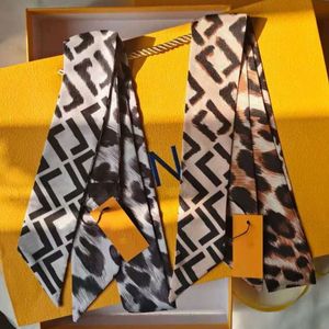 Модные брендовые женские шарфы с леопардовым принтом и алфавитом, дизайнерская повязка на голову, классическая сумка, шарфы, высококачественный шелковый материал, размер 6 * 120 см