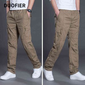 Spring Autumn Fashion Men Pants Casual Cotton Long Pants Straight Joggers Homme Plus Size Flat Trousers for Men Clothing 5XL 6XL H1223