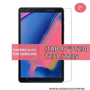 Tablet Tempered Glass Screen Protector for Samsung Galaxy TAB 4 7" T230 T231 T235 7 INCH GLASS IN OPP BAG