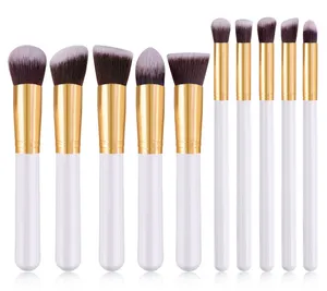 10Pcs Synthetic Professional Custom Cosmetic Makeup Brushes for EyeShadow Foundation Concealer blush