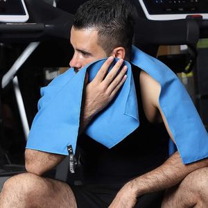 Sporthanddoek Dubbelzijdige stapel Sneldrogende badhanddoeken Effen kleur Dubbelzijdige deken Superfijne vezel washandje Zwemmen Fitness RRD7294