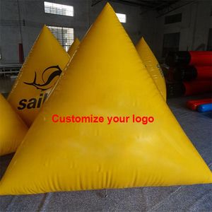 Customized Advertising buoys Inflatable floating race marker PVC water tube barrier triangle Triathlon sign ON DISCOUNT