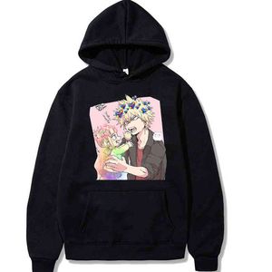 my hero academia Unisex Hoodies Japanese Anime Bakugou Katsuki And Himiko Toga Printed Men's Hoodie Streetwear Casual Sweatshirt H1227