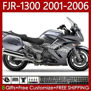 Yamaha Gloss Grey FJR-1300 FJR 1300 A CC FJR1300 01 03 03 04 04 05 06 Moto Body 106NO.57 2002 2003 2004 2005 2006 FJR1300A 01-06 BodyWork Kit