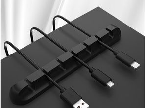 Silikonowy Uchwyt Kabel USB Desktop Uchwyt do zarządzania Uchwyt do zarządzania Mysz Kable telefonów