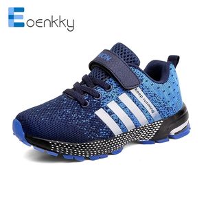 Mode Sport Boys Sneakers Hookloop Kids Casual Shoes Barn Breathable Mesh Running Walking Tenis Girls 211022