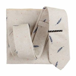 1 Сетная мода повседневная платок набор мужчин ежедневные аксессуары птица перо дизайн галстука клип классический стиль подарок для мальчика