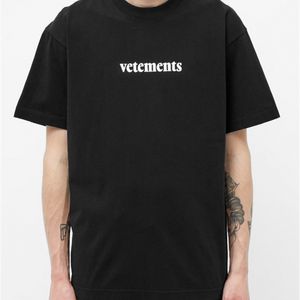 Wiosna Letnie Vetements Odbicie T-Shirt Mężczyźni Kobiety 1: 1 Wysokiej Jakości Luźny Krótki Rękaw Zagładnione koszulki Trójnik