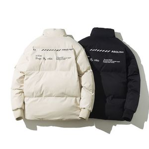extfination冬の新しいメンズグラフィックプリントパーカー女性太った韓国の街路壁の暖かいジャケット男のファッション服210222