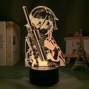 ナイトライト3D LEDランプアニメソードアートオンラインシノンフィギュアナイトライト誕生日ギフトルームライトマンガサン