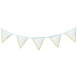 Decorazione per feste 3,5 M Baby Blue usa e getta Dot Gold Foil Paper Banner Ragazzi Compleanno Vacanze di nozze Fai da te Eco-Friendly