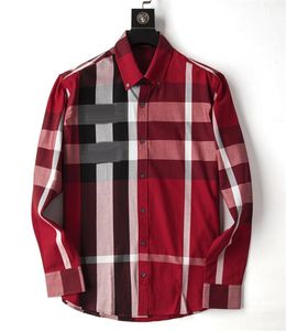 Мужские рубашки Топ маленького качества bbrry Блуза с вышивкой с длинным рукавом Сплошной цвет Slim Fit Повседневная деловая одежда Рубашка с длинными рукавами размер нескольких цветов M-3XL # 12