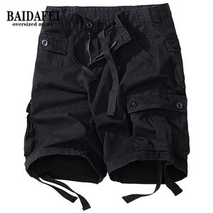 Plus storlek 5XL 6XL 7XL 8XL Mäns lastkorta och stora höga storlekar sommar män militär knä längd shorts 210716