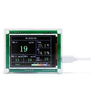 Gasanalysatorer A4 Hemanvändning Hög noggrannhet LED Digital Display USB MINI PORTABLE PM2.5 CO2-detektor Multifunktionell laserluftstestare