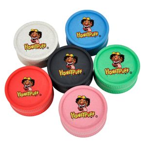 Honeypuff plastikowy palenia Ziele Kruszarka Średnica 63mm 2 warstwa szlifierki tytoniu Multicolor Trwałe szlifierki ziołowe Hurtownie