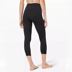 Yoga kronbladformade byxor benbyxor andningsbara trosor gym leggings sport tight fitness byxa midja byxor för kvinnor som kör träning utomhus sku17200