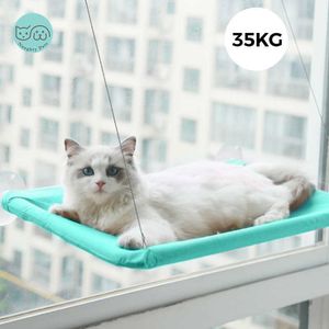 猫のぶら下げベッド快適な窓座席マウントの取り外し可能ペットハンモックマット棚のベッドシート猫子猫ベアリング35 kg 210713