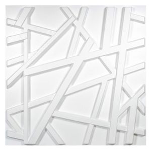 Brancos Cross. venda por atacado-Art3D x50cm Branco d Plástico Painéis de Parede Adesivos Apropressação Linhas de Cruzamento Geométricas para Sala de Estar Quarto Televisão Fundo pacote de telhas sq ft