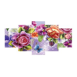 Diamond Painting stks D DIY Full Drill Butterfly Flowers Cross Stitch Embroidery Kit Wall Art Home Decor