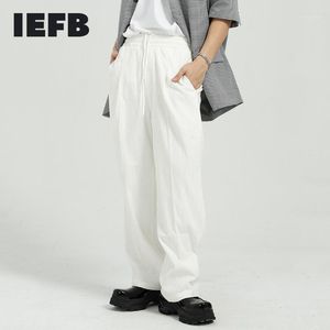 Men s Wear Sweatpants Spring Korean Loose White Elastic Waist Drawstring Solid Color Simple Casual Trousers Y5824 Pants