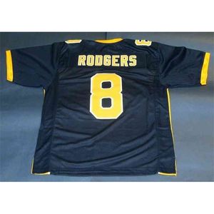 Mitch Custom Football Jersey Men Youth Women Vintage 8 Aaron Rodgers Custom Cal Rare High School Size S-6XL eller något namn och nummer tröjor