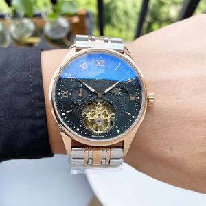 Deluxe Watch Men Watches Mechical Hareketi Safir Ayna Günlük Kol saati Deri Kayış Tasarım İzle 42mm Klasik Tasarım