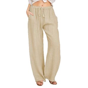 Loose Cotton And Linen Casual Pants Women's 2021 Spring And Autumn New Large Comfortable And Versatile Rm* Q0801